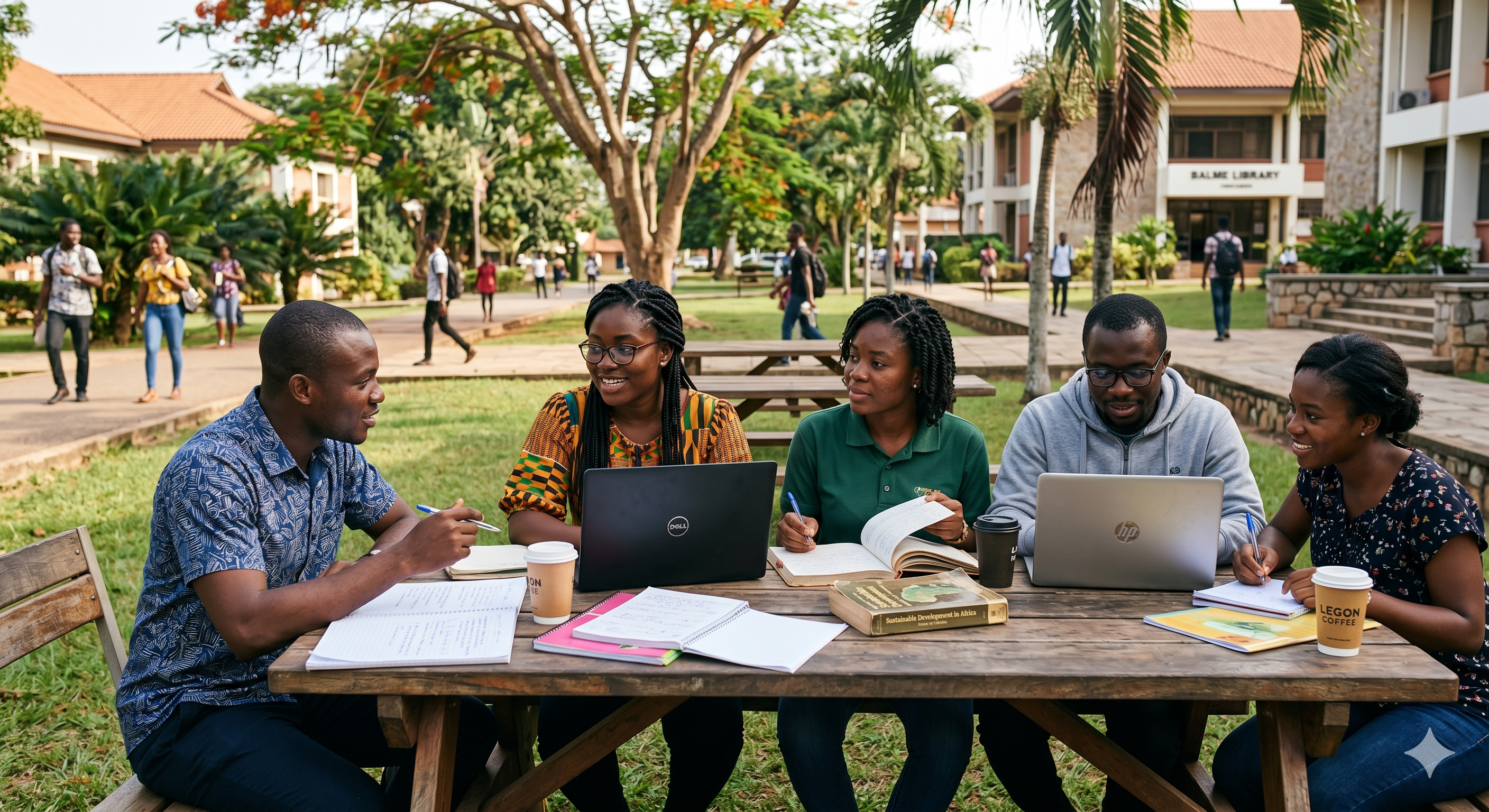 Students studying