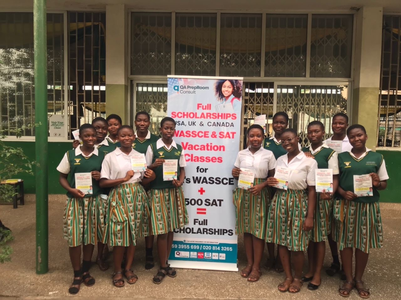 QA PrepRoom team at Aburi Girls